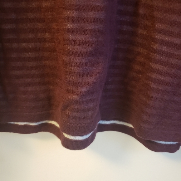 Calibrate Nordstrom Burgundy Oversized Striped Sweater - Picture 5 of 11